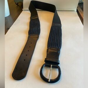 Wide stretchy belt. Plus size. Black.